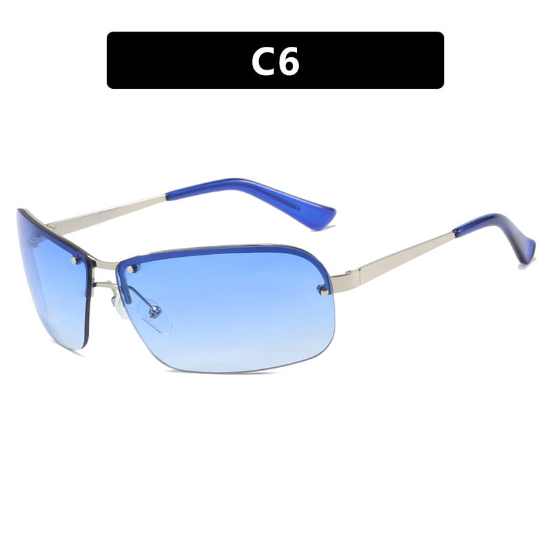 Damen Sonnenbrille mit großen, eleganten Gläsern und einem modernen Metallrahmen Brehn