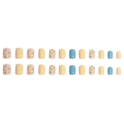 Blumen-Themen Press-On Nagelkunst Brehn