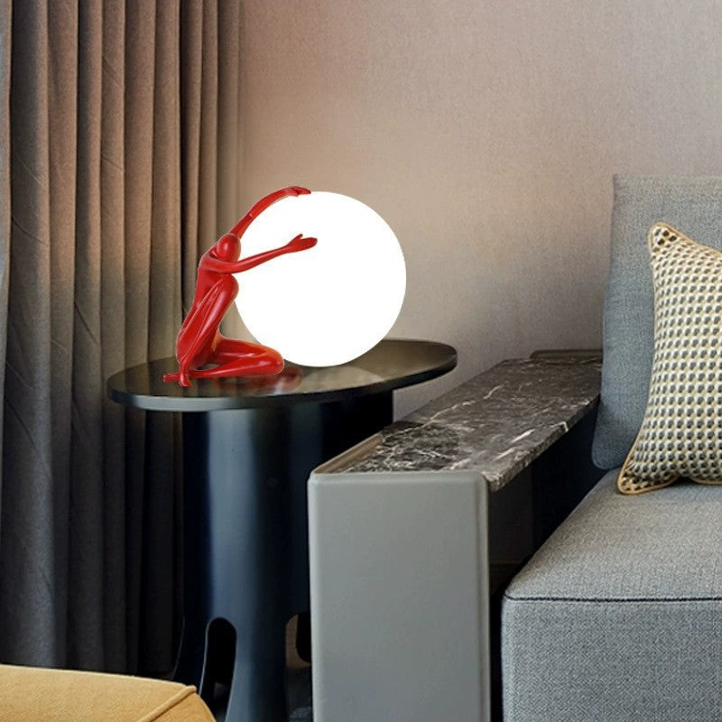 Künstlerische Tischlampe mit einzigartigem skulpturalem Design