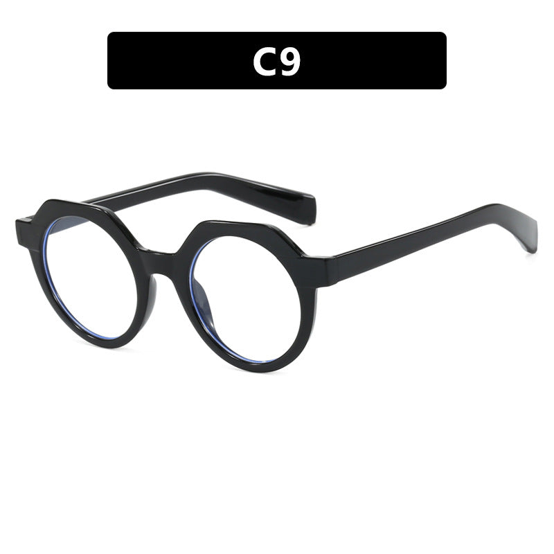 Damen extravagante runde Sonnenbrille mit farblich akzentuiertem Rahmen Brehn