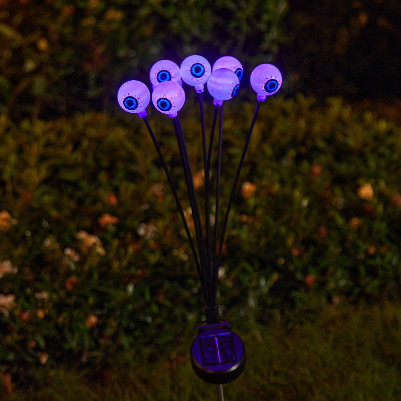Gruselige Gartenlichter mit Augen-Motiv Brehn