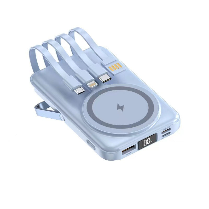 Powerbank mit Integriertem Kabellosem Ladegerät und Multifunktionalen Anschlüssen Brehn