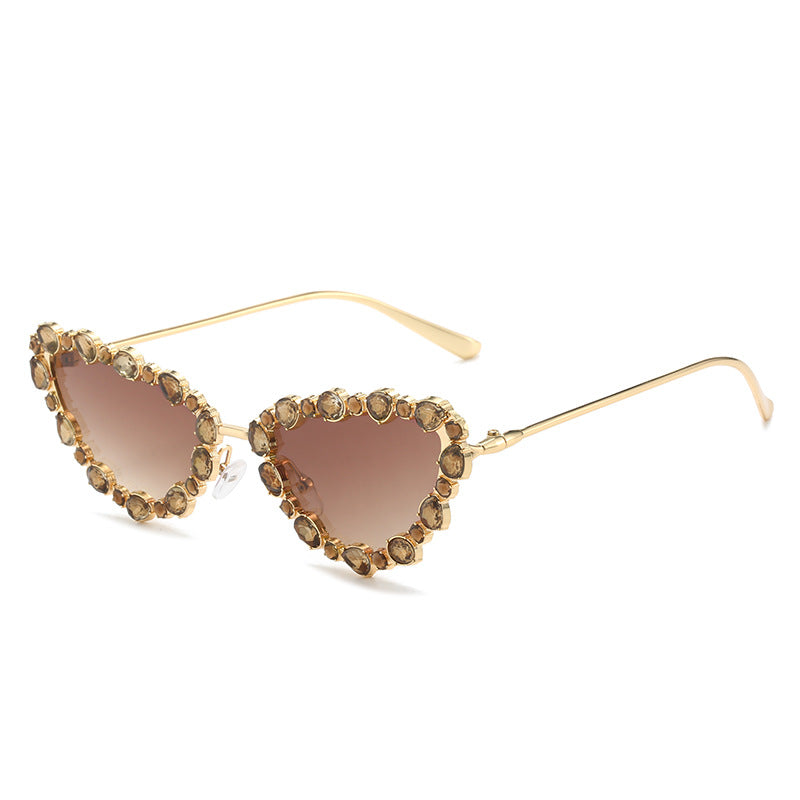 Herzförmige mit Strass verzierten Sonnenbrille Brehn