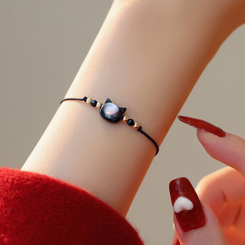 Verstellbares Katzen-Themen Charm-Armband Brehn