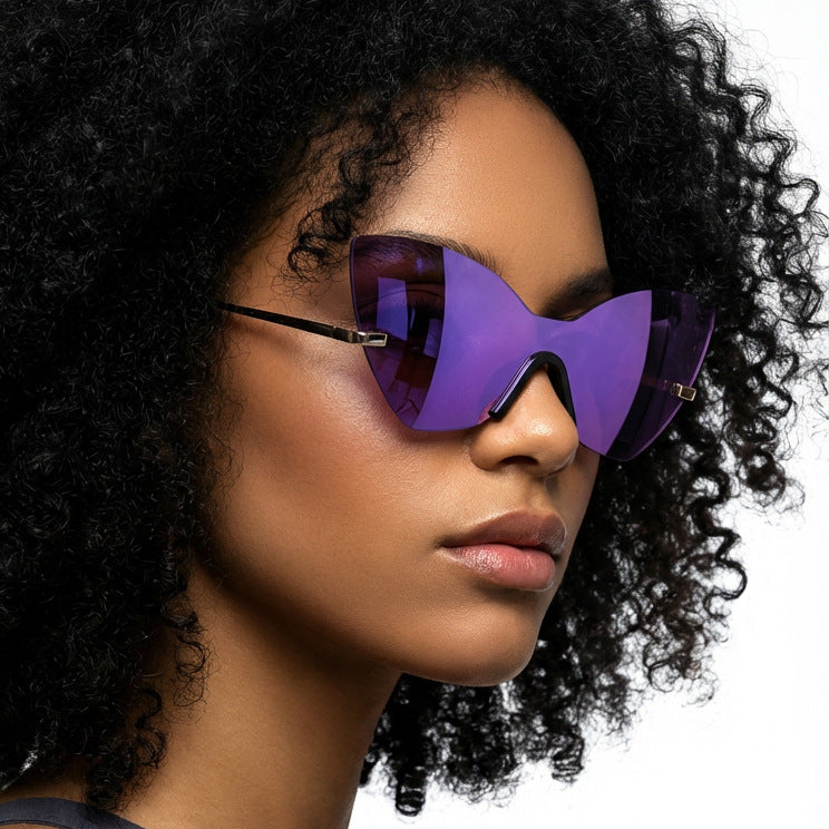 Damen extravagante Cat-Eye Sonnenbrille mit hochwertigem Metallrahmen Brehn