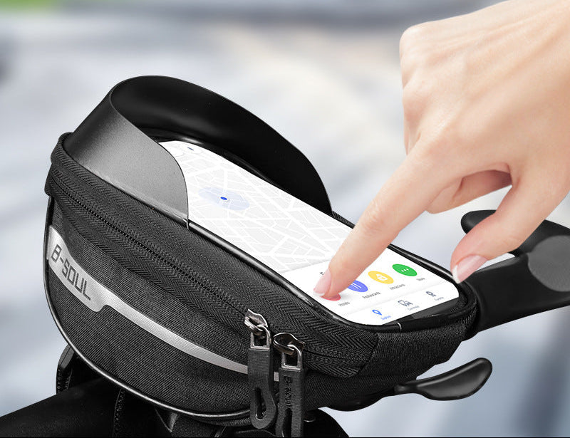 Touchscreen-Lenker-Handytasche mit wasserdichtem Gehäuse und reflektierendem Streifen Brehn