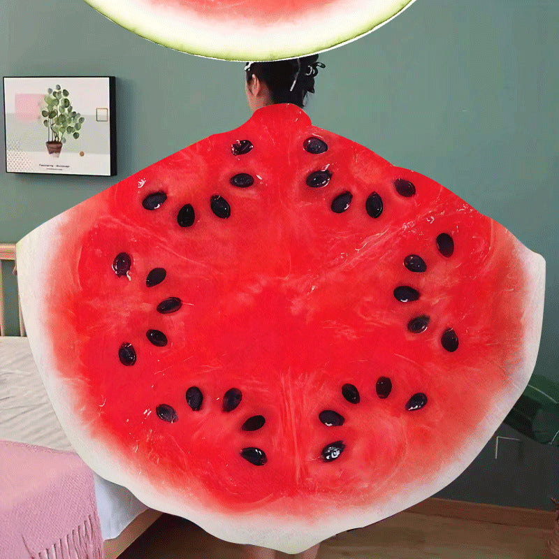 Fun Wassermelonenstück Plüschwurfdecke