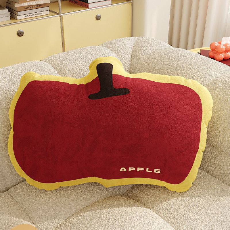 Mangosteen-Shaped Plush Decorative Throw Pillow Cushion with Soft Microfiber Cover