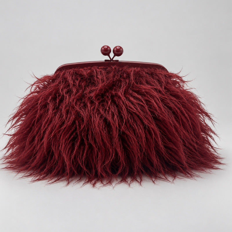 Fell-texturierte Clutch-Tasche