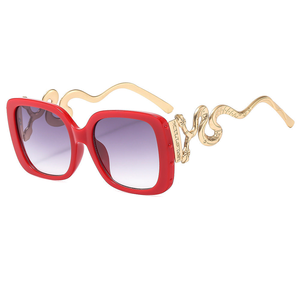 Damen extravagante Designer-Sonnenbrille mit luxuriösem Schlangenrahmen Brehn