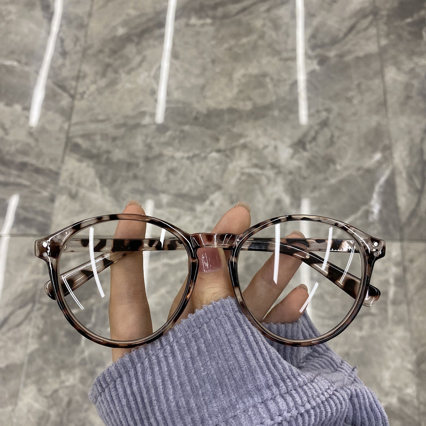 Damen modische Cat-Eye Brille mit dekorativem Rahmen Brehn