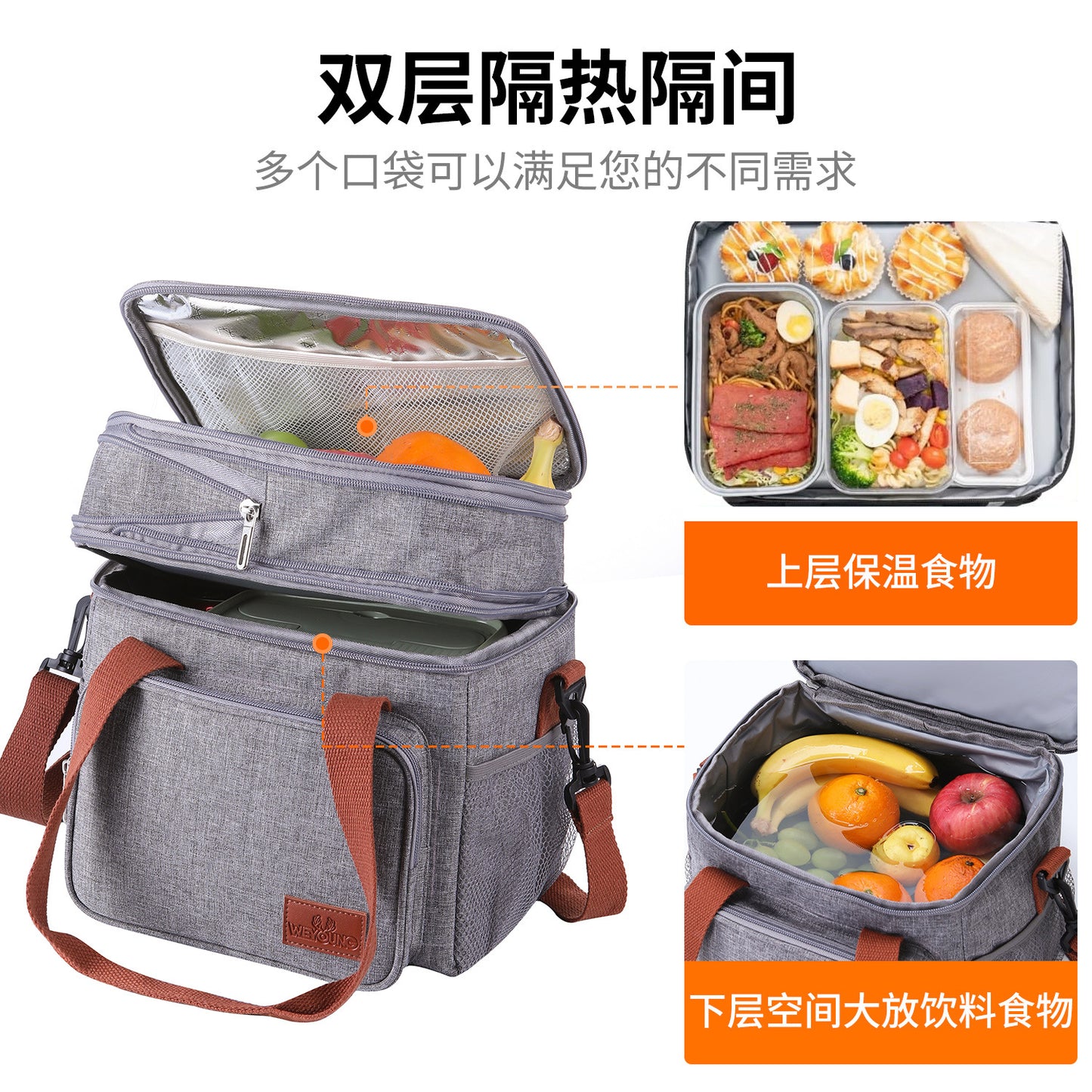 Damen Isolierte Kühltasche mit robustem Tragesystem Brehn