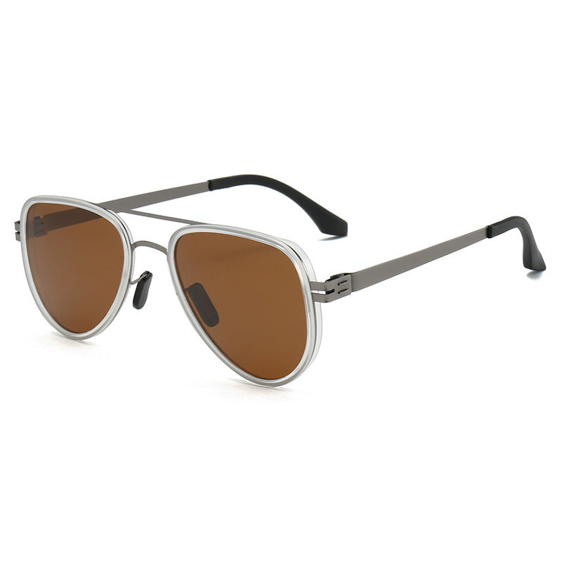 Damen Aviator-Sonnenbrille mit robustem Metallrahmen und polarisierenden Gläsern Brehn
