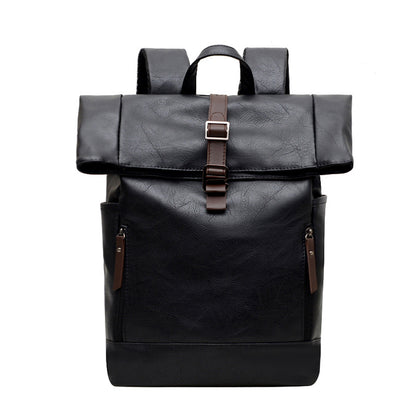 Vintage Leder Rolltop Rucksack Brehn