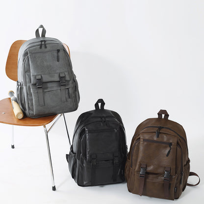 Stylischer Multifunktions-Leder-Rucksack Brehn