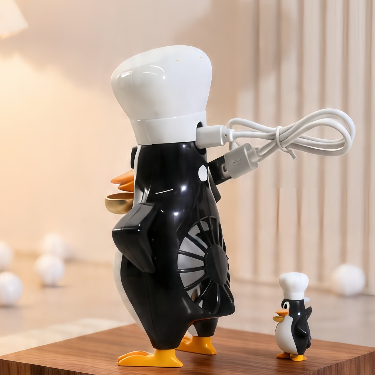 Damen kreativer Tischventilator im niedlichen Pinguin-Design Brehn