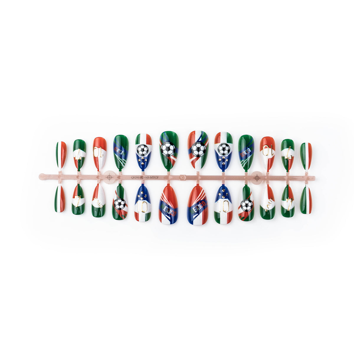 Sport-Themen Press-On Nail Art Set