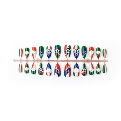 Sport-Themen Press-On Nail Art Set