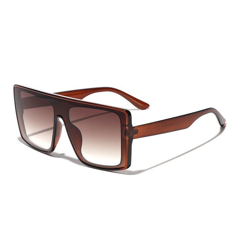 Damen oversized quadratische Sonnenbrille mit luxuriösem Schildpatt-Design Brehn