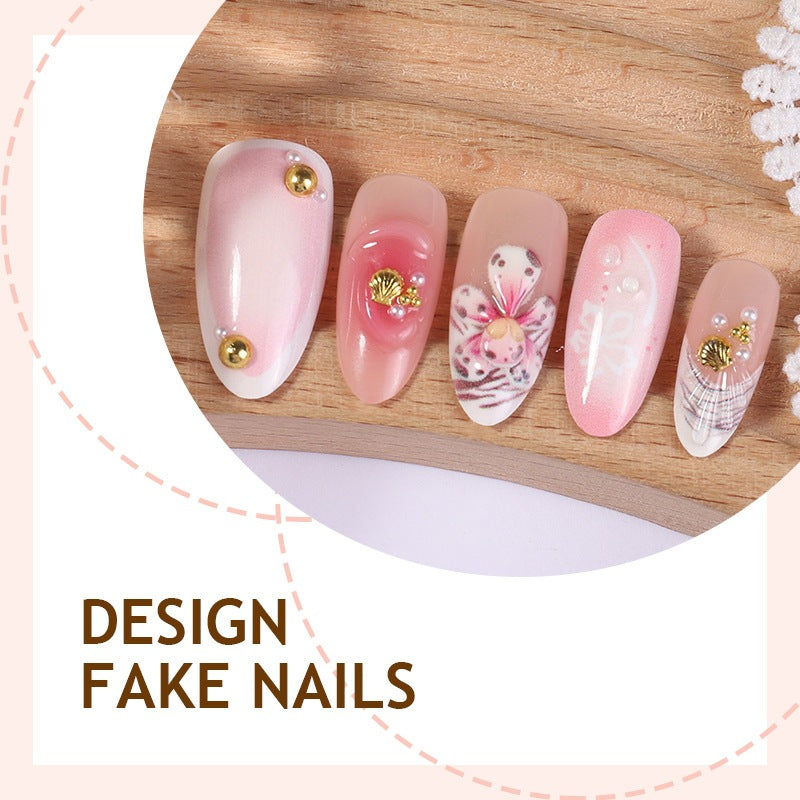 Kreatives Kunstnagelset mit eleganten Blumen- und Glitzerakzenten Brehn