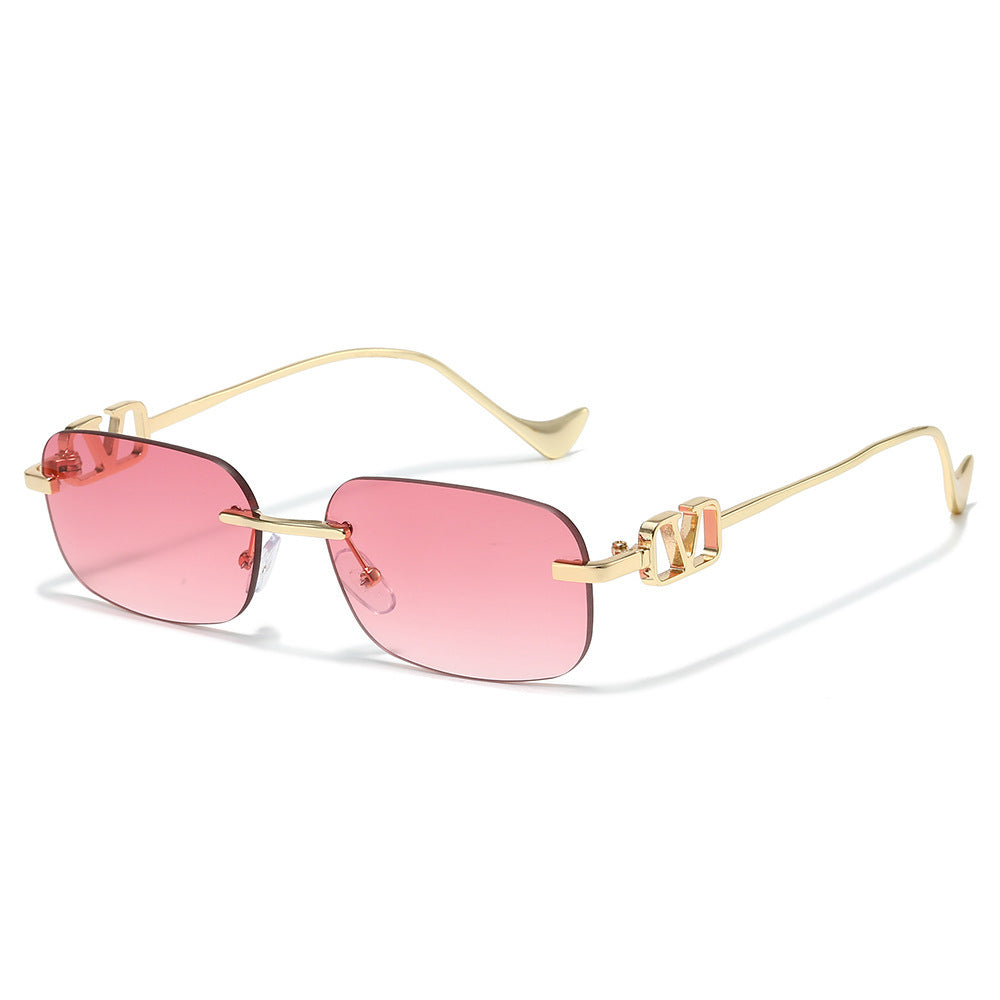Chic Vintage-inspirierte rechteckige Sonnenbrille Brehn