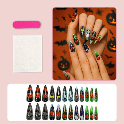 Halloween Kunstnagelset mit gruseligen Motiven und kreativen Designs Brehn