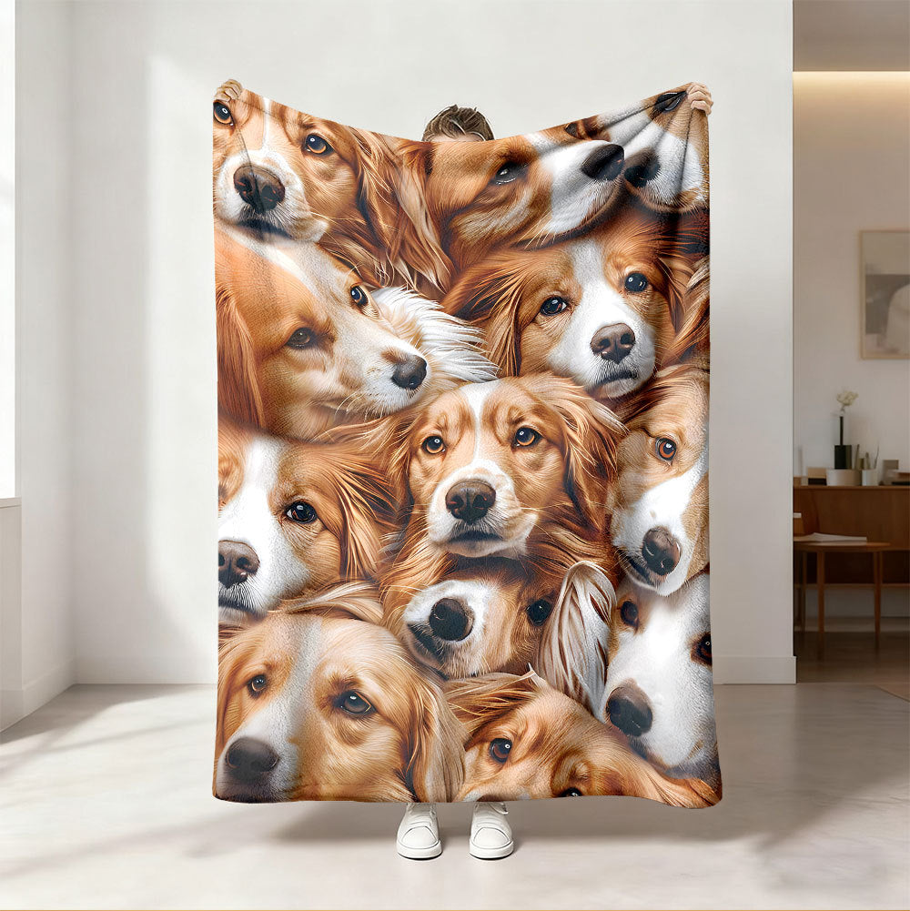 Gemütliche hundethemed Fleece-Wurfdecke