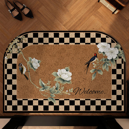 Künstlerische Blumen Fußmatte