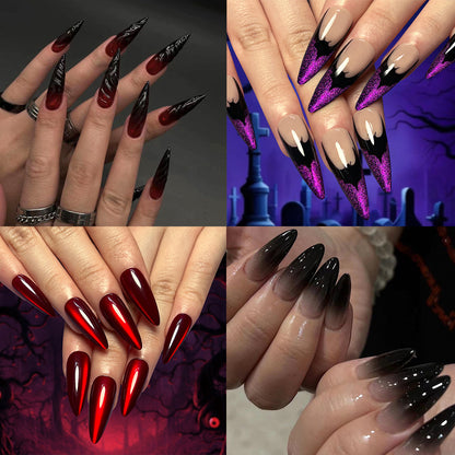 Kunstvolle Nagelverlängerungen mit kreativen Augen-Design Brehn