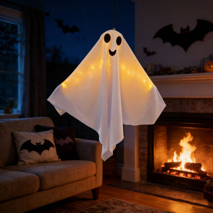 Dekorative Halloween Geistfigur mit LED-Beleuchtung