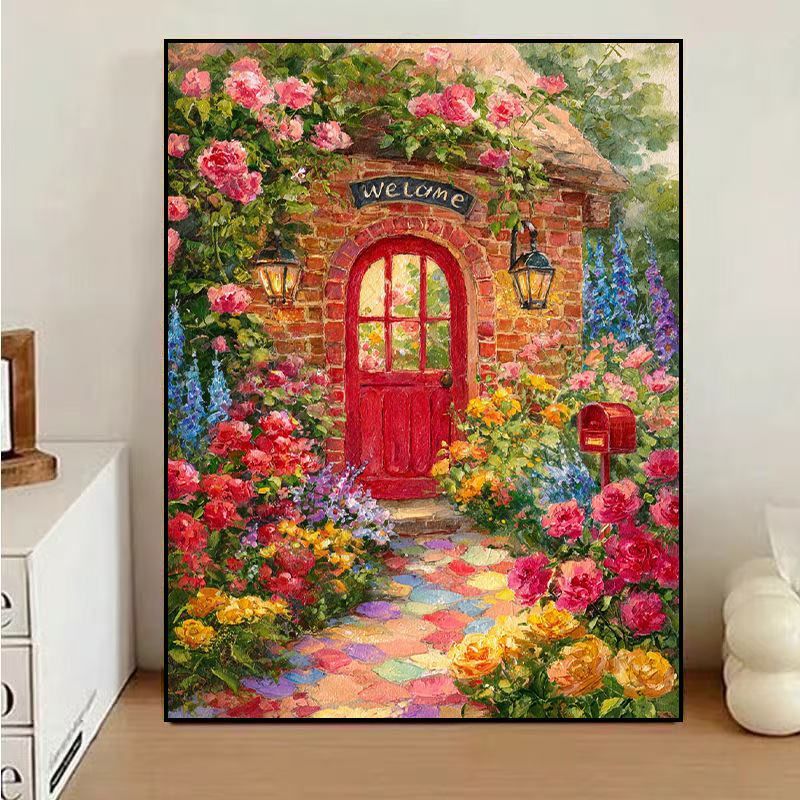 Charmante florale Willkommens-Leinwandkunst Brehn