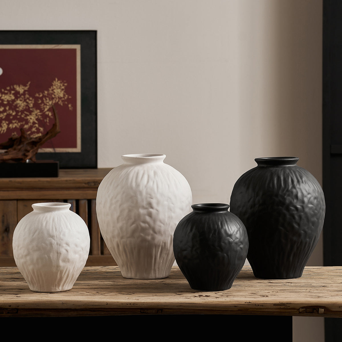 Elegante Keramikvase mit Struktur Brehn