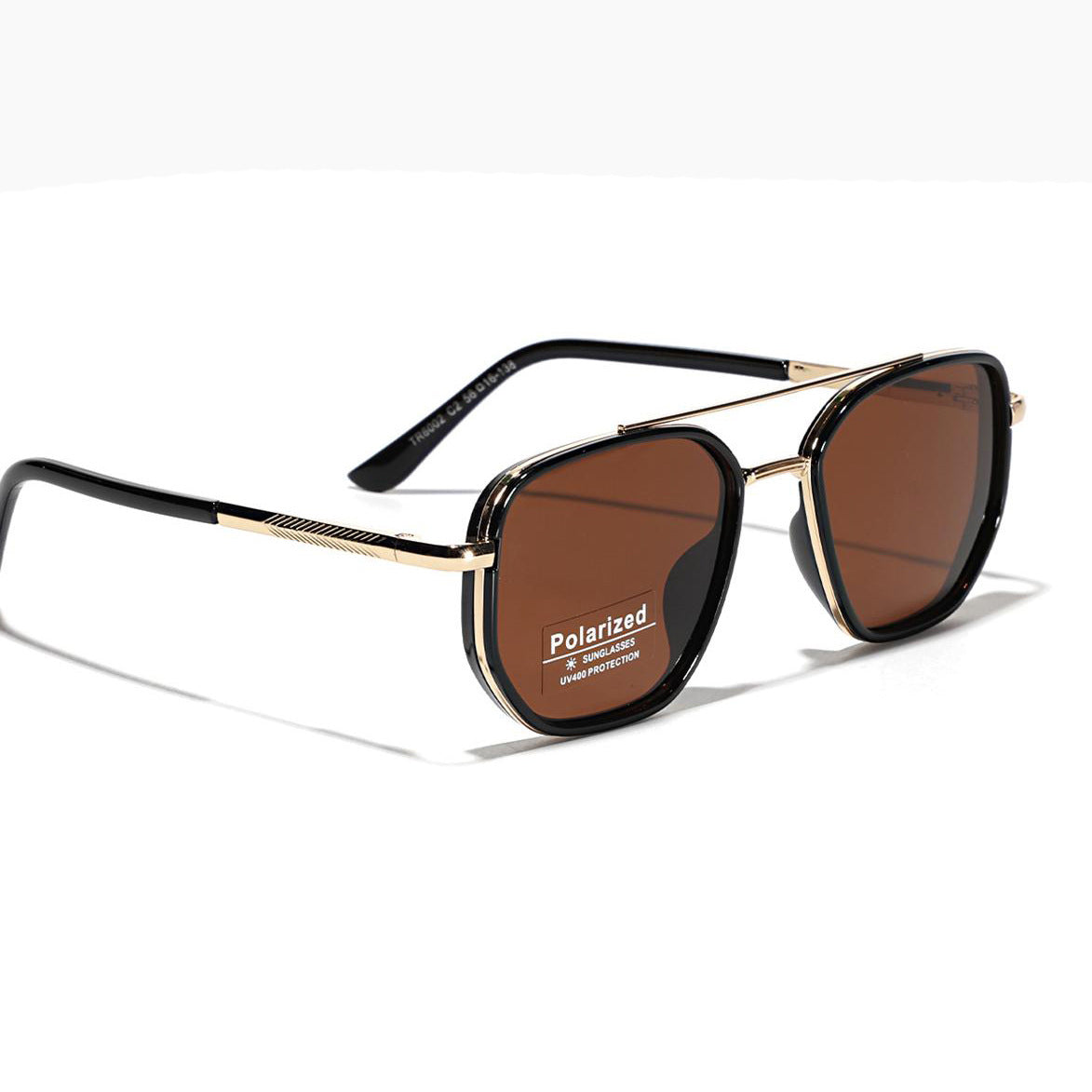 Damen Quadratische Sonnenbrille mit polarisierten Gläsern und elegantem Metallrahmen Brehn