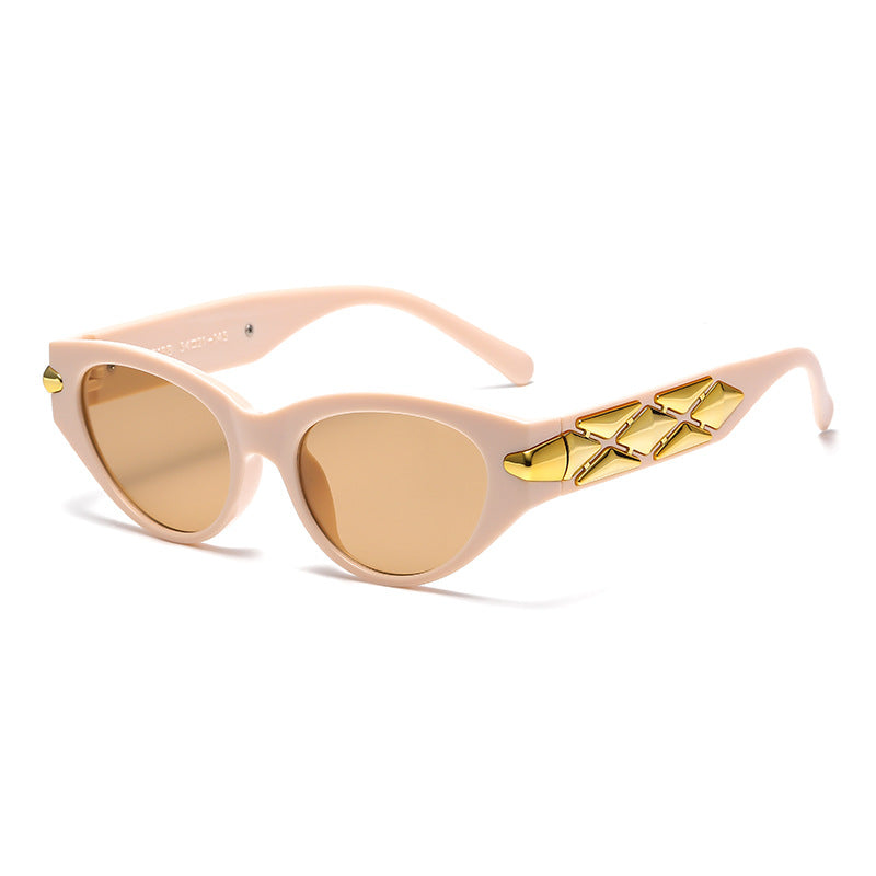 Damen Cat-Eye Sonnenbrille mit luxuriösen Akzenten und einzigartigem Design Brehn