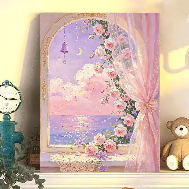 Romantische florale Landschaft Leinwandkunst Brehn