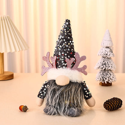 Dekorative Weihnachtsgnom Figur mit LED-Beleuchtung Brehn