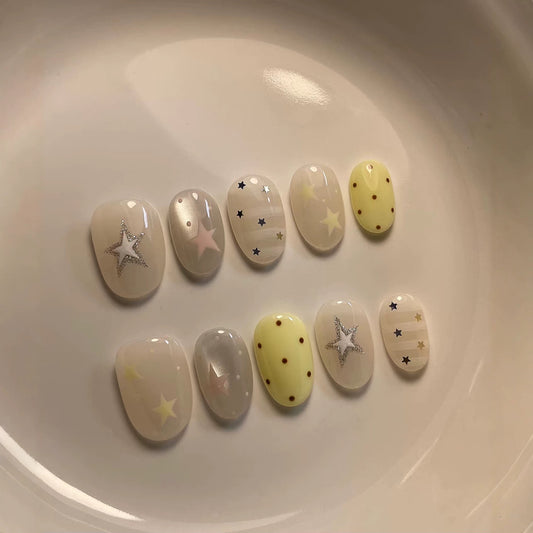 Dekoratives Stern-Thema-Nagelkunst-Set
