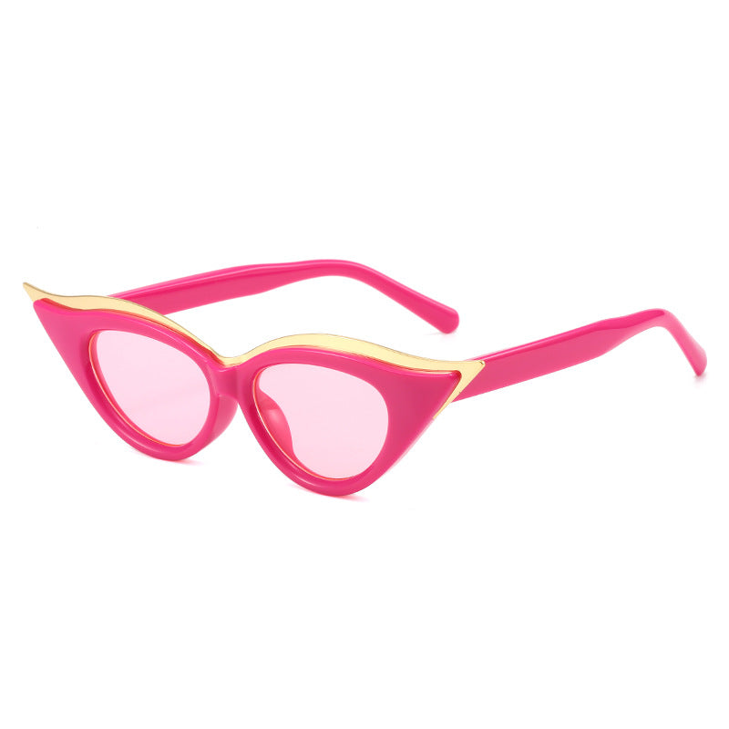Damen Cat-Eye Sonnenbrille mit luxuriösen metallischen Akzenten Brehn