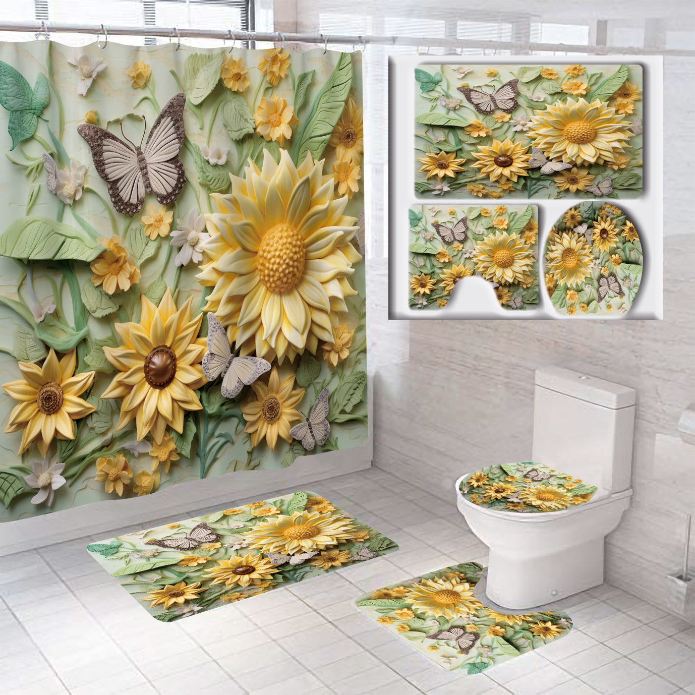 Floral Badezimmer Set Brehn
