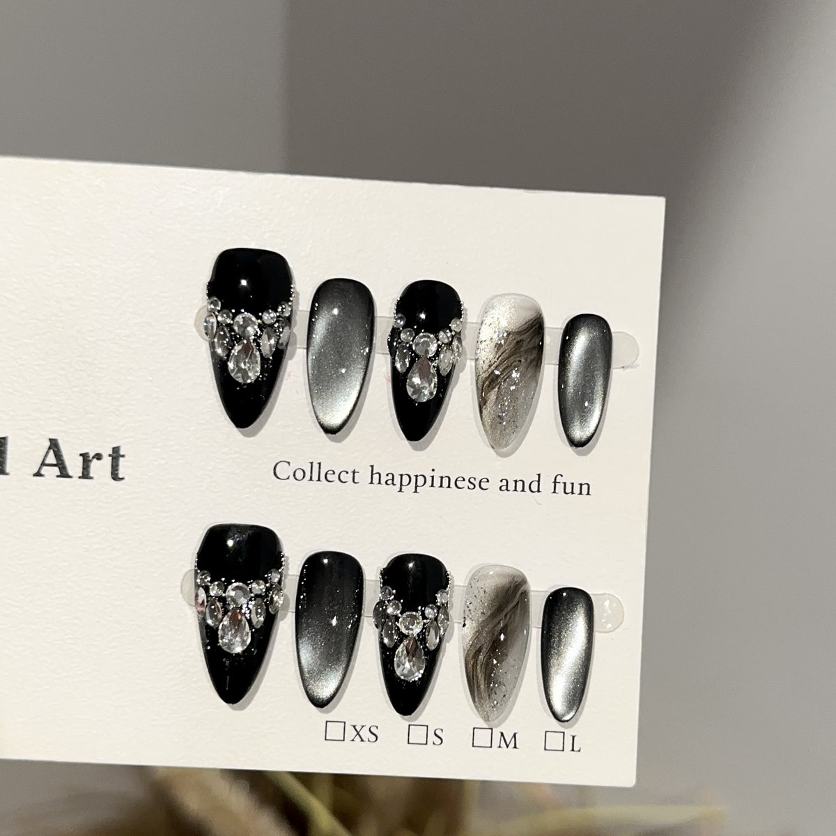 Künstlerisches Glamour Press-On Nagelset