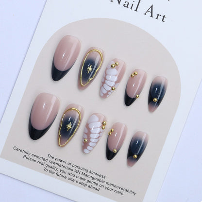 Künstlerisches Ombre Press-On Nagelset