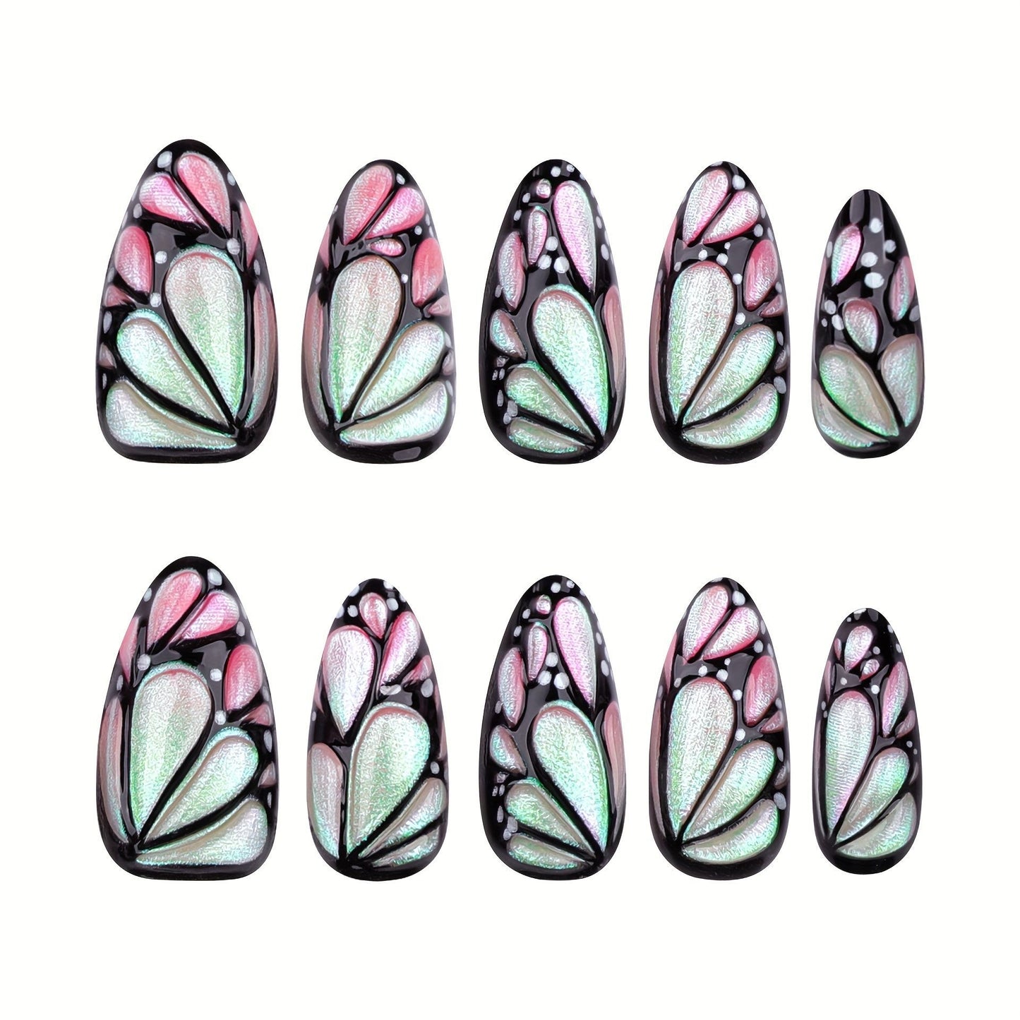 Künstlerische Schmetterling Nagelkunst Brehn