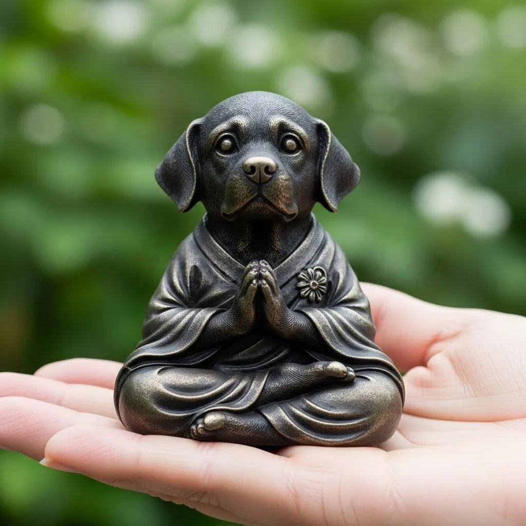 Dekorative meditierende Hundefigur Brehn