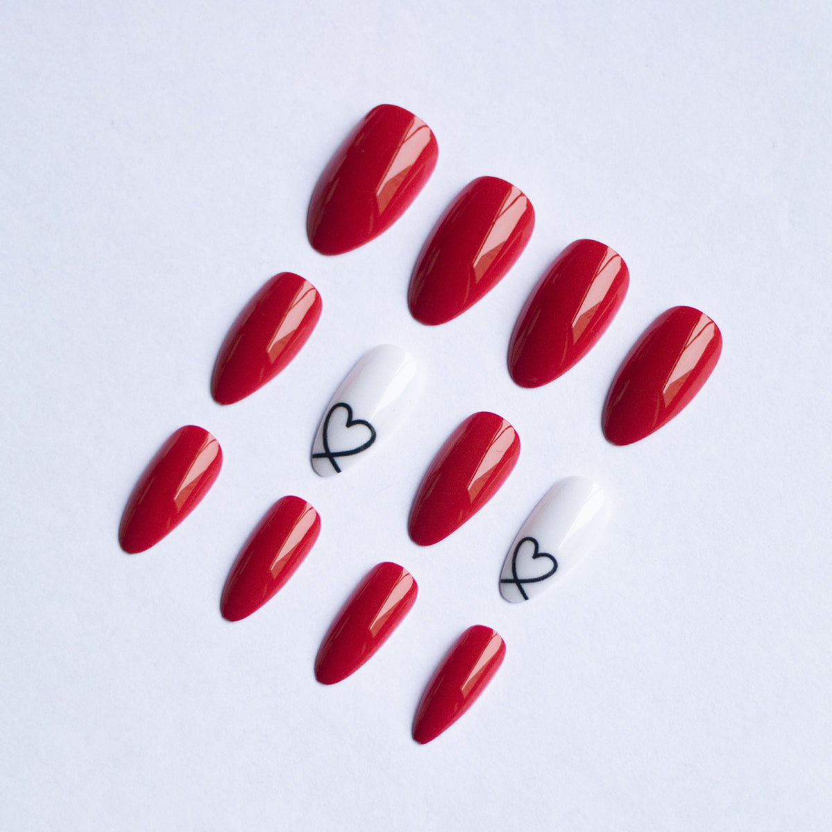 Herz-themen Kunstnageldesign