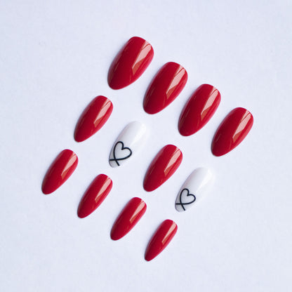 Herz-themen Kunstnageldesign