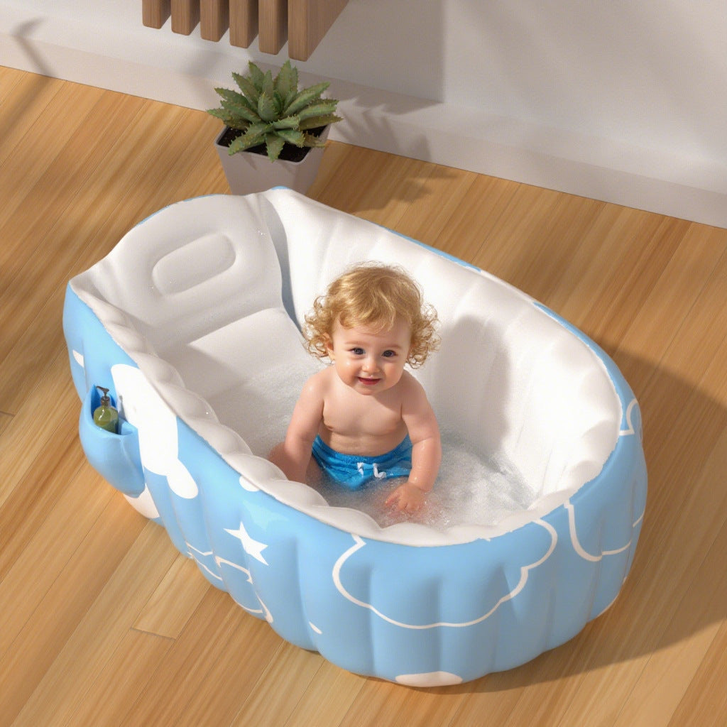 Unisex Aufblasbare Komfort-Badewanne mit seitlichen Ablagen Brehn
