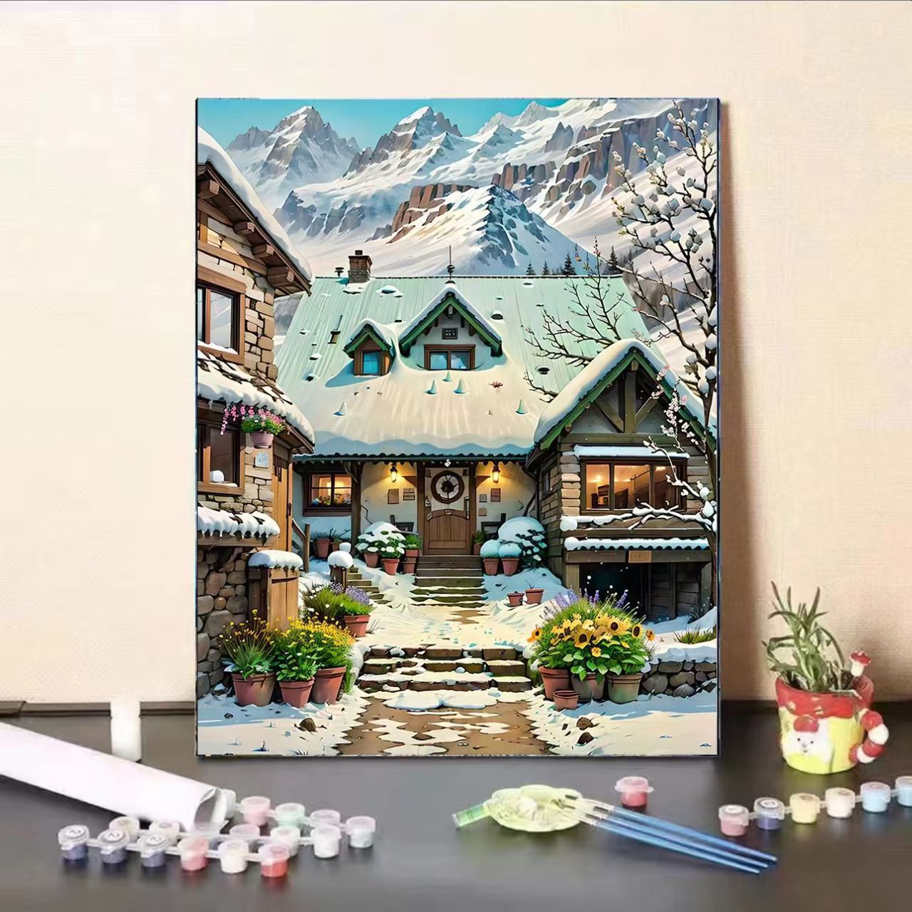 Scenic Village Landschaft Malen nach Zahlen Kit Brehn