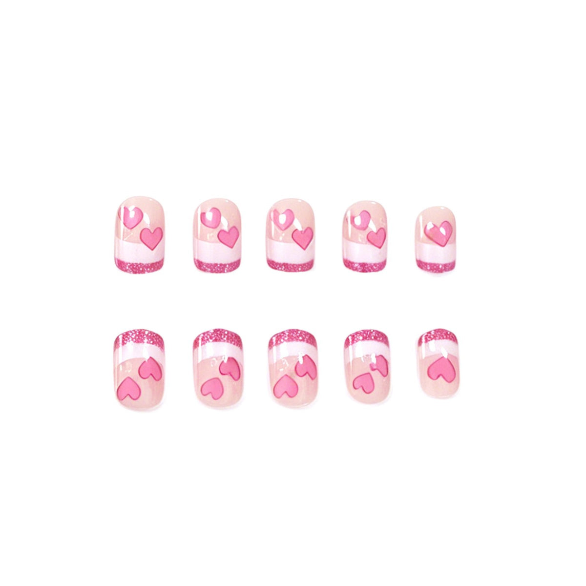 Herz-geschmückte Gel-Nagelverlängerungen Brehn