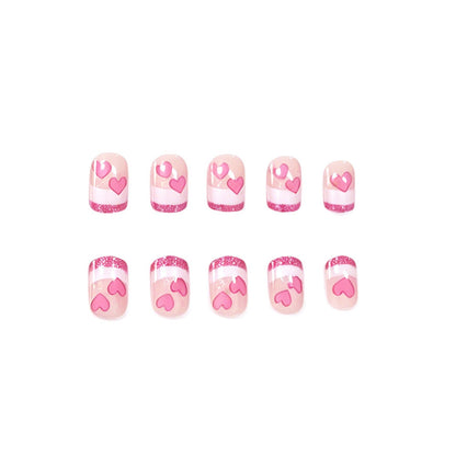 Herz-geschmückte Gel-Nagelverlängerungen Brehn