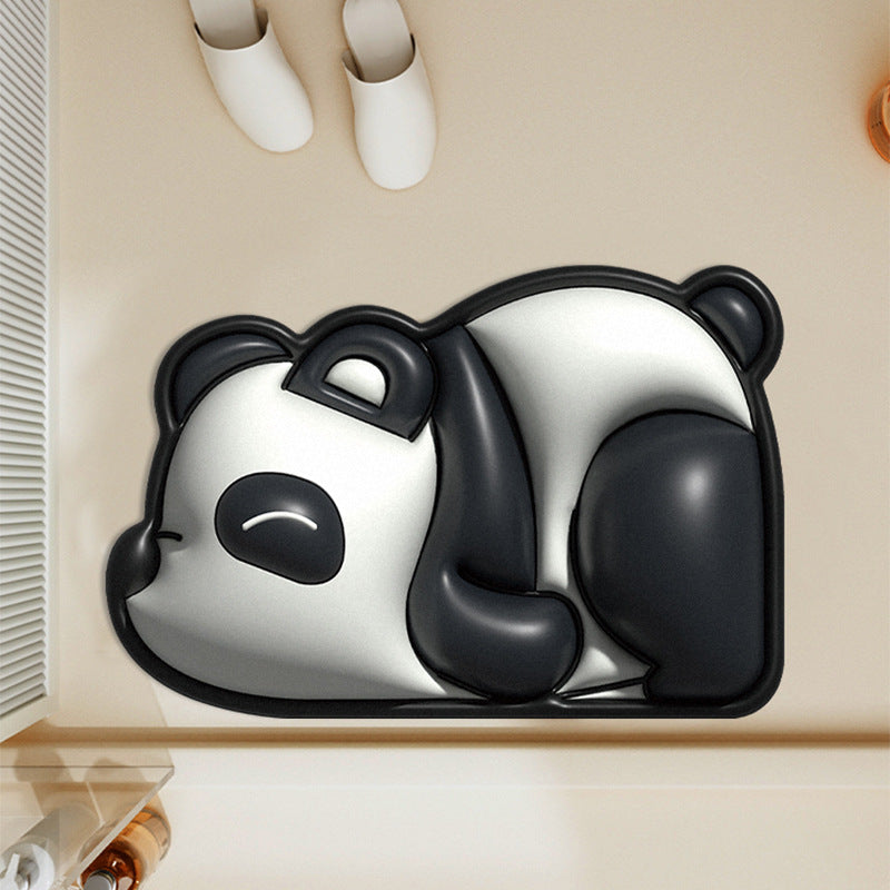 Niedlicher Panda-Motiv Badezimmerteppich